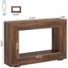Modern Farmhouse 47-inch Long Entryway Console Table in Rustic Brown Wood Finish