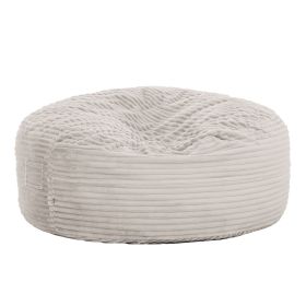 Modern 5-Foot Round Memory Foam Bean Bag Soft Corduroy Fabric Bean Bag Chair, Taupe