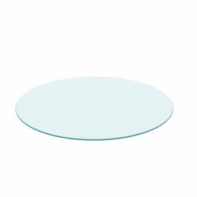 36"Inch Round Tempered Glass Table Top Clear Glass 1/4"Inch Thick Round Polished Edge (Old Sku:W126560372)