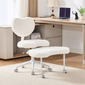 Artificial rabbit hair Meditation Chair Plus, Cross Legged Chair with Wheels, ADHD Chair